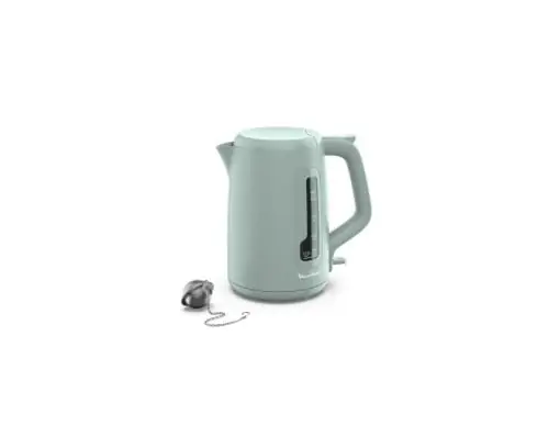 Retur gratuit Ceainic electric Moulinex, 1,7 l, afisaj pentru 1 cana, filtru anticalcar, strecuratoare de ceai incluse, umplere si curatare usoara, oprire automata, design elegant, culoare Eucalyptus Morning