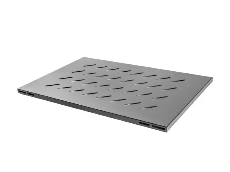 Poliță fixă 19quot; 1U / 465×715 mm,max. 120 kg, negru Calitate înaltă