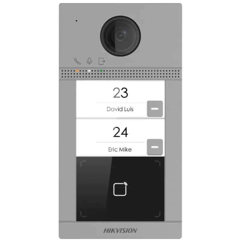 Post de exterior videointerfon Hikvision DS-KV8213-WME1(C), WiFi, 2MP, IR 3m, comunicare audio bidirectionala, IP65, IK08 Reducere extra