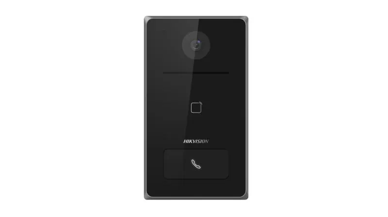 Post de exterior videointerfon IP Hikvision DS-KV6133-WME1; WIFI; 1 x buton de apelare( pentru o singura familie- permite apelarea a mai multor monitoare de interior); camera video 2MP True WDR ( unghi vizualizare: Horizontal: 129° Vertical: 75°), vizualizare pe timp de noapte IR maxim 3 metri; Preferatul clienților