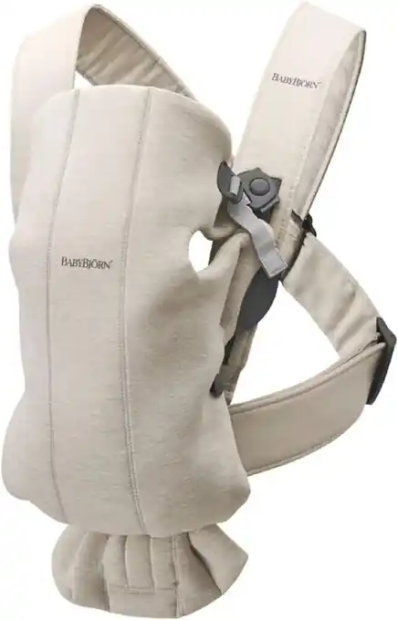 Discount BabyBjorn Marsupiu Mini, 3D-Jersey, Bej Deschis