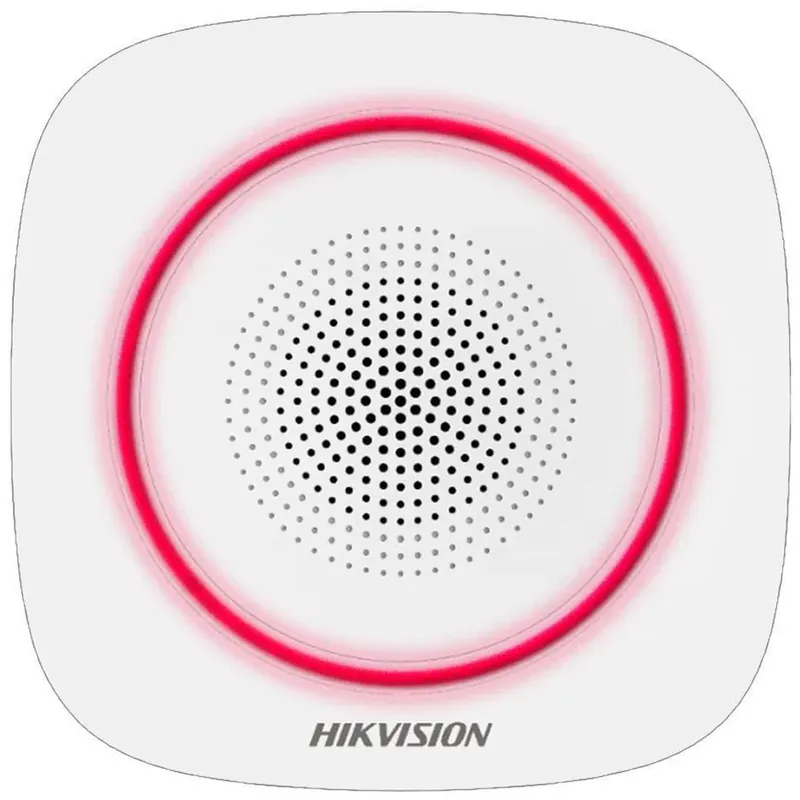 Sirena interior wireless AX PRO Hikvision DS-PS1-I-WE, indicator rosu, 1.6A, 3V, Alb Chilipir