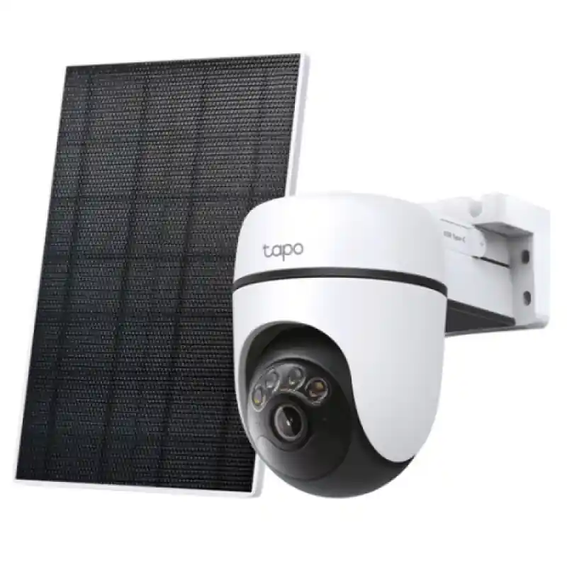 Disponibil imediat Solar-Powered Pan/Tilt Security Camera Kit SPEC:3K 5MP (2880×1620), 2.4 GHz, 6700mAh rechargeable lithium-ion battery,Solar panel (5.2V, 2.5W) FEATURE: Pan/Tilt,Non-Stop Power, Smart Detection and Notifications (motion, people, pets, cars),AI Tracking, Color Night Vision, Sound and Light Alarm