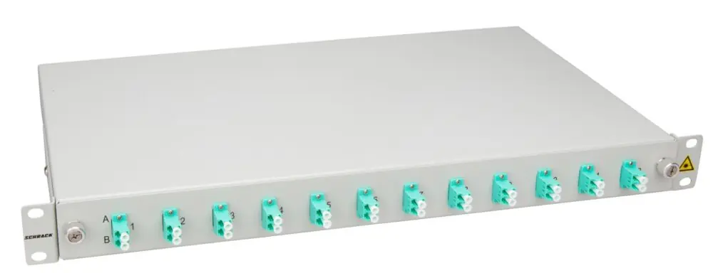 Splicebox, 4 fibre,LC,50/125?m OM3, culisant,19quot;,1UV , ECO Ofertă limitată