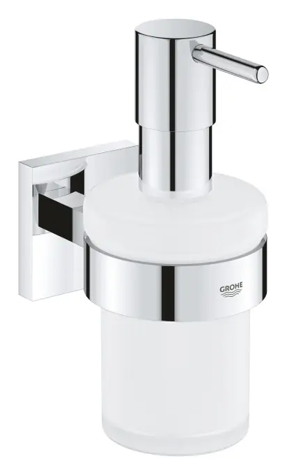 Ofertă GROHE Start Cube - Dozator de sapun cu suport (capacitate 160ml, accesoriu ascuns, material: sticla/ metal), crom, 41098000