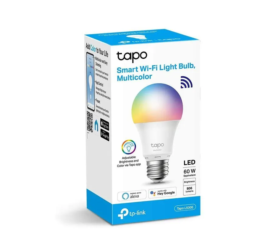 Livrare gratuită TP-Link Tapo L530E Smart bulb Multicolor Wi-Fi, E27, Wi-Fi Protocol IEEE 802.11b/g/n, Wi-Fi Frequency: 2.4 GHz Wi-Fi, 806 lumeni, 8.7 W, 2,500 K~ 6,500 K, Switching Circles 15,000.