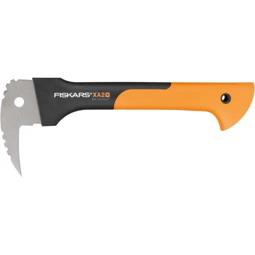 Preț promoțional Fiskars Hand-Sappie pentru prelucrarea lemnului, lungime: 34,8 cm, maner din plastic armat cu lama din otel calit/fibra de sticla, inclusiv capac de protectie, negru/portocaliu, WoodXpert, XA2, 1003622