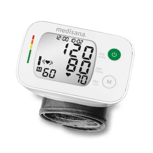 Expediere rapidă medisana BW 335 Monitor de tensiune arteriala la incheietura mainii, masurare precisa a tensiunii arteriale si a pulsului cu functie de memorie, scara de semafor, functie de afisare a batailor neregulate ale inimii