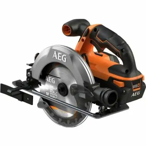Ferastrau circular de mana cu acumulator AEG 18 V PRO18V BKS18C2-0 (panza de ferastrau O 165 mm, adancime de taiere 90deg/45deg 57/39,7 mm, reglare fara unelte, inclusiv panza de ferastrau, ghidaj longitudinal, o, baterie si incarcator in cutie) Reducere de preț