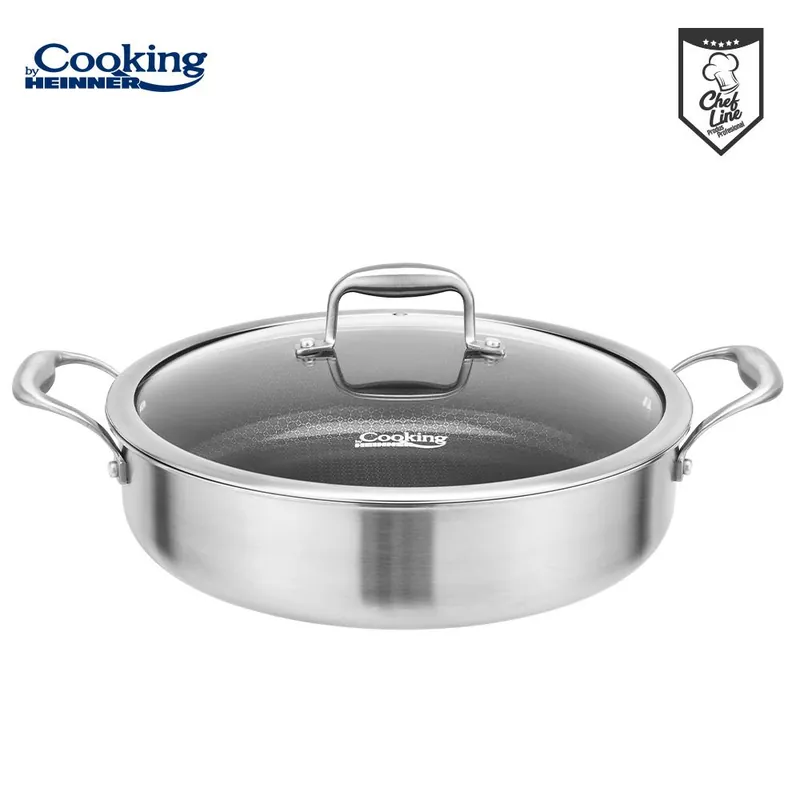 CRATITA CU CAPAC, 30×7.8 CM, 4.8 L, TITANIUM3, COOKING BY HEINNER Reducere specială