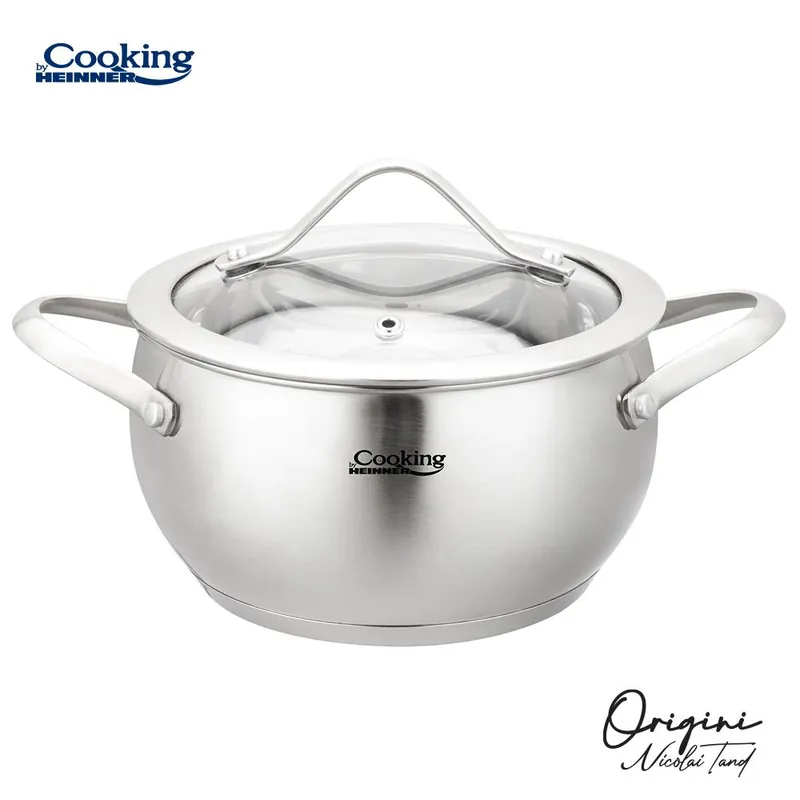 Reducere extra CRATITA INOX+CAPAC 16X9 CM, 1.8L, NICOLAI TAND, COOKING BY HEINNER