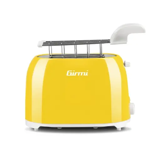 Prajitor de paine Girmi TP1005 (1 felie), galben, plastic, nasturi, rotativ, 750 W, 230 V) Cel mai vândut