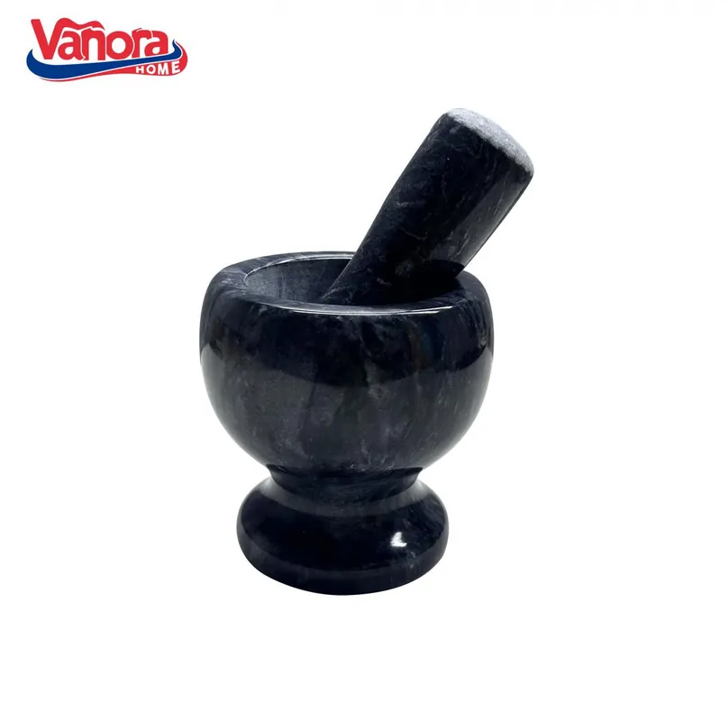 Mojar Cu Pistil Din Marmura, Dia 9.5 Cm, Negru Promoție