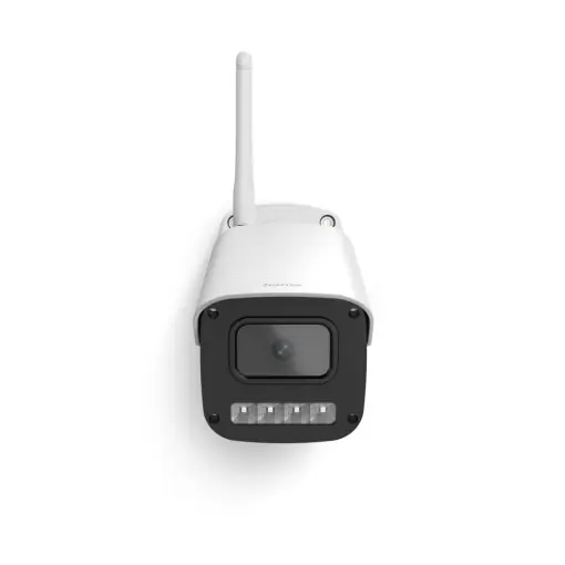 Camera de securitate Hama Wi-Fi (camera Wi-Fi pentru exterior, camera exterioara cu control vocal si prin aplicatii, camera de exterior rezistenta la intemperii cu detector de miscare, viziune nocturna, audio pe 2 cai, inregistrare, 1080p) alb Reducere extra