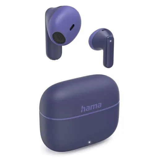 Ieftin Casti Bluetooth Hama "Freedom Light II" (casti intraauriculare True Wireless cu microfon, casti cu statie de incarcare, durata de functionare 20 h, casti wireless cu recunoastere vocala si control tactil) albastru