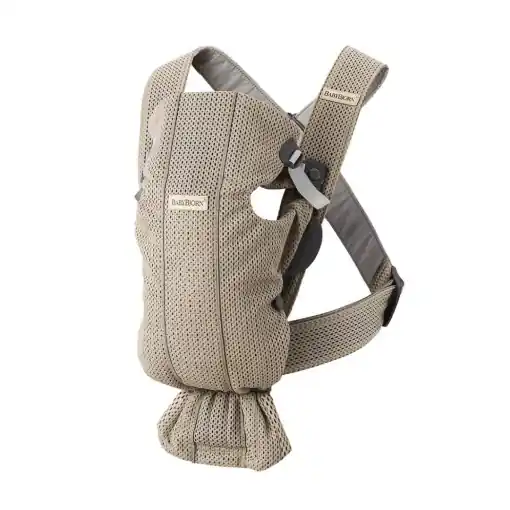 Preț mic BabyBjorn Marsupiu Mini, Plasa 3D, Gri-Bej
