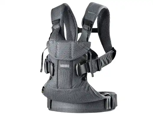 BabyBjorn Marsupiu One Air, plasa 3D, gri antracit Lichidare de stoc