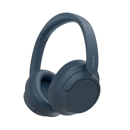 Casti Bluetooth fara fir Sony WH-CH720N cu anulare a zgomotului - Pana la 35 de ore de viata a bateriei si incarcare rapida - Albastru Plată securizată