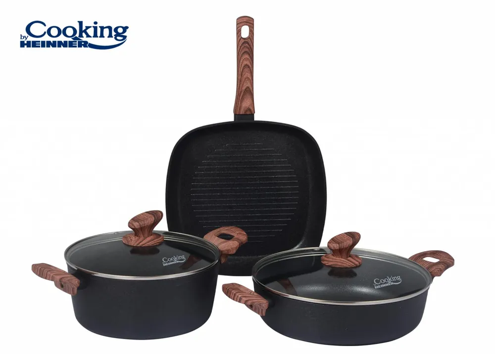 Ofertă de sezon SET GATIT 5 PIESE ALUMINIU FORJAT, MALTA, COOKING BY HEINNER