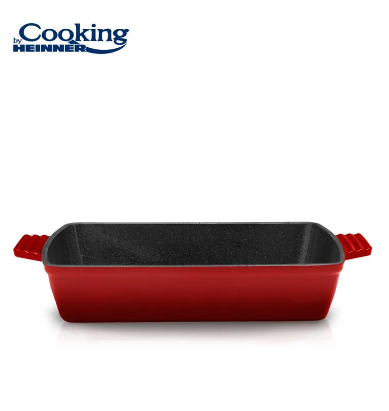 Comandă acum TAVA FONTA EMAILA.33x23x7 CM, RED LINE, COOKING BY HEINNER