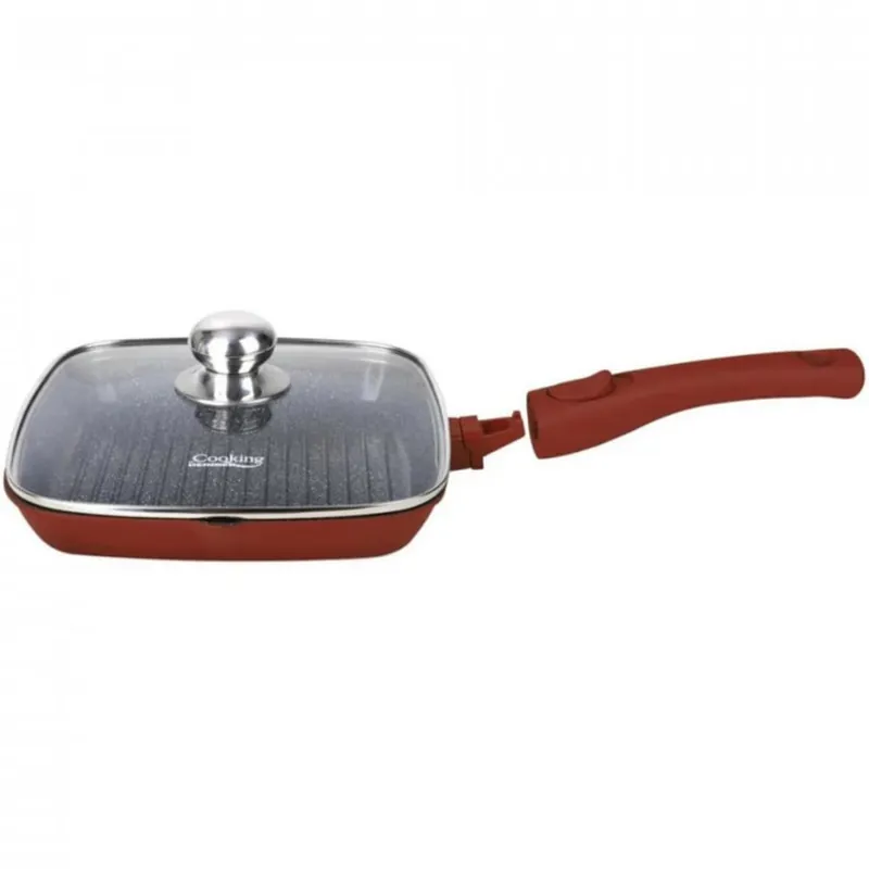 Tigaie grill cu capac Heinner, 28×4 cm, Interior ceramic, HR-JLG-A28G Discount