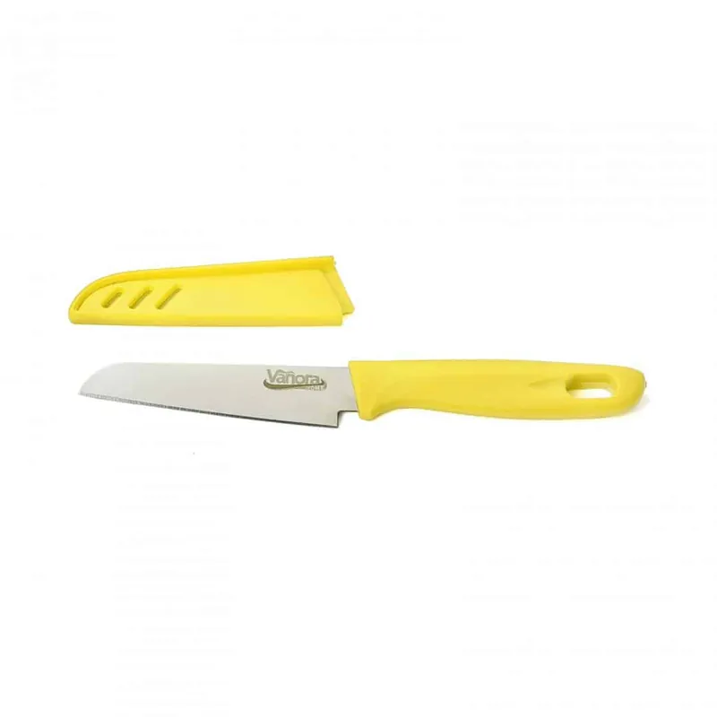 Cutit Vanora cu teaca 9.5cm, Galben, Inox Cumpărături sigure