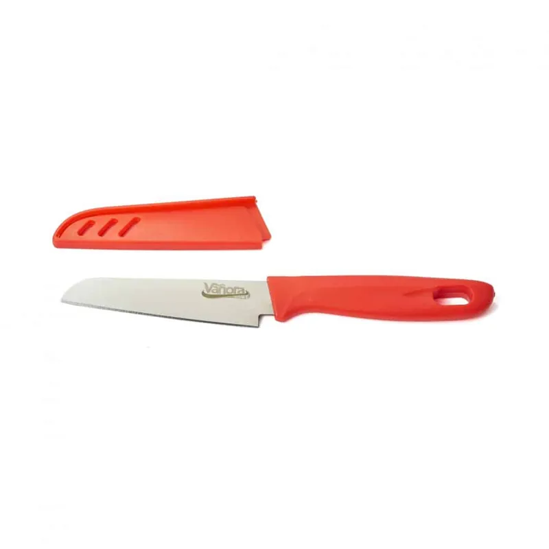 Retur gratuit Cutit Vanora cu teaca 9.5cm, Rosu, Inox