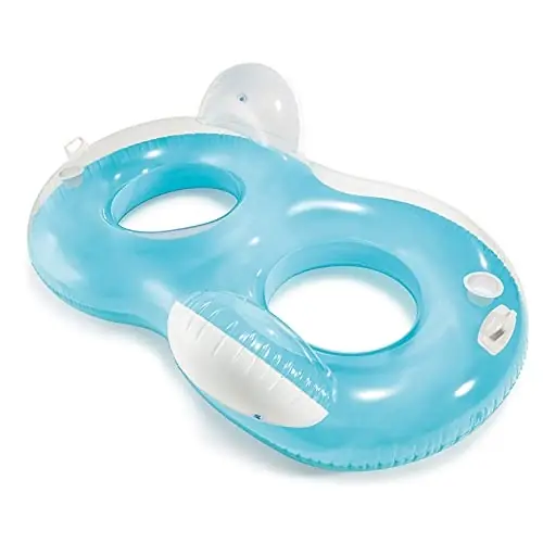 Mai ieftin Intex 56800EU Pat dublu cu saltea pneumatica 58001 albastru 335 x 335 cm