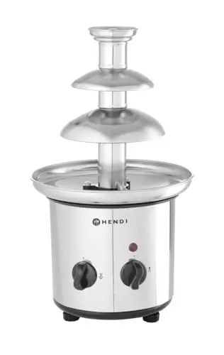 Fantana de ciocolata HENDI, cu 3 niveluri, fondue de ciocolata, fantana de ciocolata, fantana de ciocolata, capacitate maxima de ciocolata: 1,5 kg, 230V, 110W, o210x(H)390mm, otel inoxidabil Comandă acum