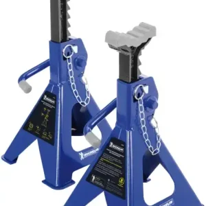 Cumpără online MICHELIN jack 2 tone capacitate de incarcare, 2 piese cadre de sustinere, reglabil pe inaltime 280 mm pana la 428 mm inaltime de ridicare suport din cauciuc, albastru, 2000kg
