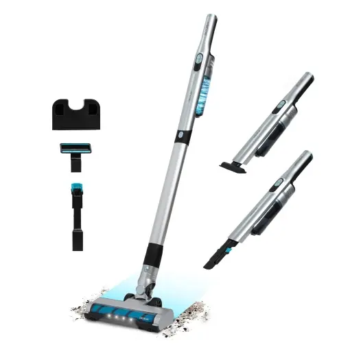 Popular Cecotec Aspirator vertical fara fir ultrausor Scoba 2100 Jalisco. Aspiratie de 210 W si 20 kPa, motor digital fara perii, autonomie 45 de minute, tub Jalisco motorizat si perie.
