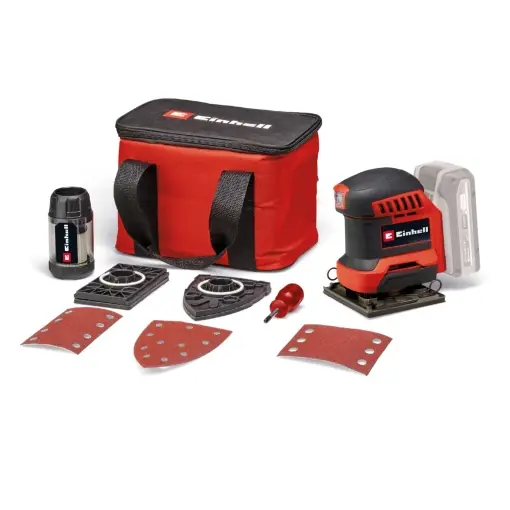 Preț redus Polizor cu pumn fara fir Einhell TE-OS 18/113 3X Li-Solo Power X-Change (18 V, slefuitor orbital, 3x placi de slefuire inlocuibile, circuit rezonant de 1,8 mm, inclusiv accesorii fara baterie)