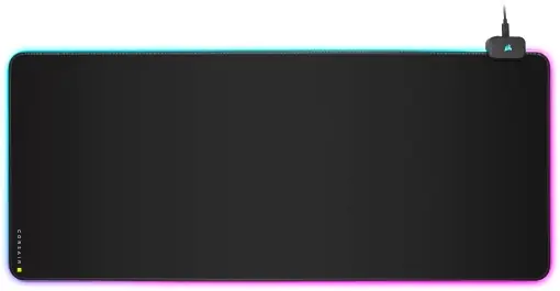 Corsair MM700 RGB Extended Cloth Mouse Pad - 930mm x 400mm - Iluminare RGB 360deg - Hub cu doua porturi USB - Cauciuc gros - Negru Livrare rapidă