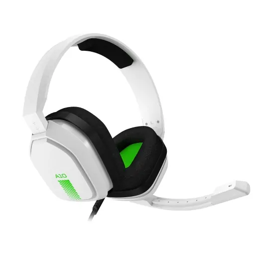 Preț mic Casti pentru jocuri cu fir ASTRO Gaming A10, usoare si robuste, ASTRO Audio, Dolby ATMOS, conector de 3,5 mm, Xbox Series X|S, Xbox One, PS5, PS4, Nintendo Switch, PC, Mac, Smartphone - Alb/Verde