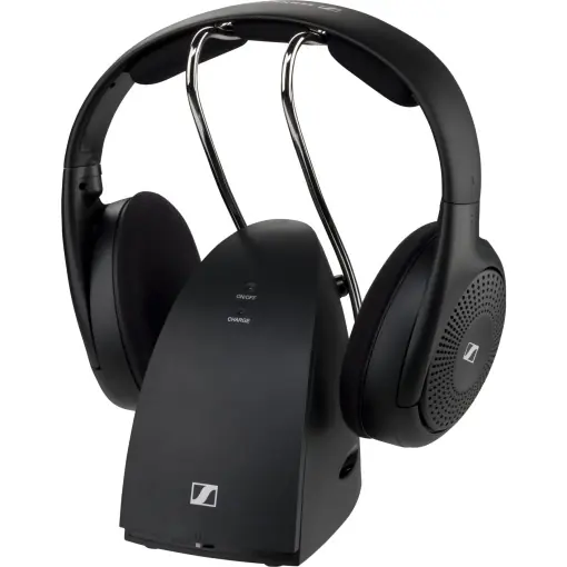 Sennheiser RS 120-W Casti Wireless On-Ear pentru un sunet TV clar - Design usor, 3 moduri de sunet, raza de semnal de 60 m, include transmitator/incarcator combinat - Negru Preferatul clienților