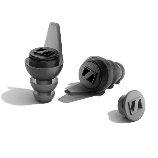 Ofertă limitată Sennheiser SoundCasti de protectie auditiva Protex - Protectie auditiva reutilizabila cu doua filtre active alternative - Sunet de inalta fidelitate la un volum sigur - Negru