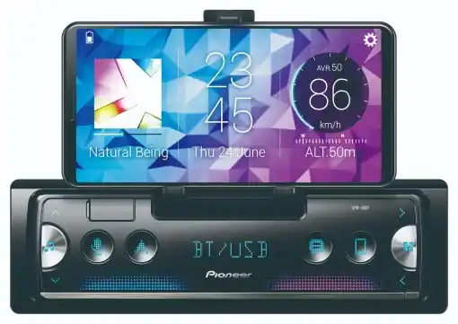 Reducere extra Pioneer SPH-10BT, stereo auto 1-DIN cu RDS, Bluetooth, USB pentru MP3, WMA, WAV, FLAC, suport Android, control iPhone, aplicatie Smart Sync