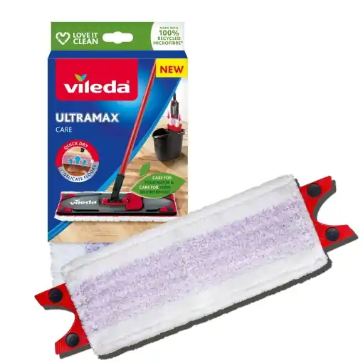 Preț redus Capac de schimb pentru mop Vileda Ultramax Care curatare podea capac mop pentru pardoseli sensibile microfibra 100 reciclata pardoseala cu uscare rapi