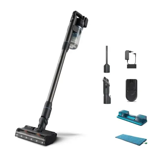 Aspirator fara fir Philips Aqua seria 7000 motor digital PowerCyclone 12 cu lumini LED modul Aqua atasabil autonomie de pana la 80 de minute cu 2 acce Plată securizată