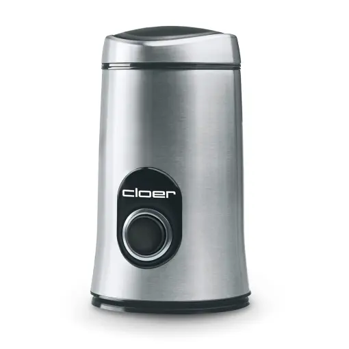 Cloer 7579 Rasnita electrica de cafea, 150 W, pentru boabe de cafea de pana la 50 g, carcasa din otel inoxidabil mat Reducere extra