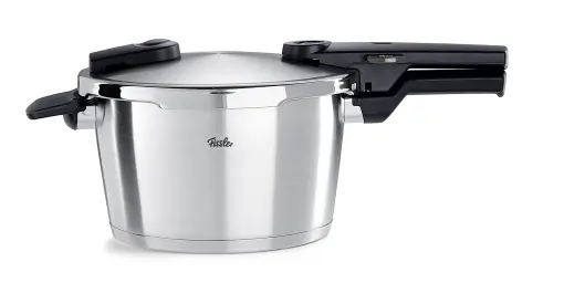 Super ofertă Fissler Vitaquick Premium/Oala sub presiune (4,5 L, O 22 cm) Oala sub presiune din otel inoxidabil, 2 niveluri de gatit, fabricat in Germania - Inductie