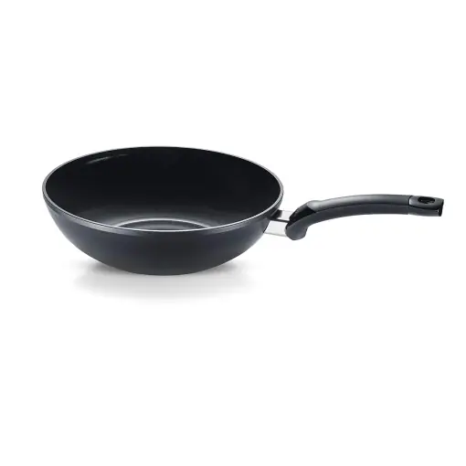 Reducere Fissler Ceratal Orbit Negru/Wok din aluminiu (O 28 cm, 3,7 L) tigaie mare din ceramica acoperita cu antiaderenta, margine inalta, Fabricat in Germania - Inductie
