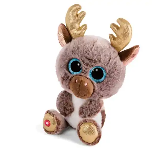NICI Glubschis: The Original - Glubschis X-Mas Ren Cacao Zana 15 cm I Jucarie de plus Ren cu ochi mari I Jucarie de plus pufoasa cu ochi stralucitori de la 0 luni I maro / auriu - 46301 Vezi acum