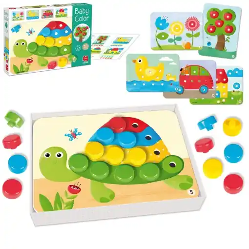 Nu rata Jocuri Goula Jumbo D53140 GOULA - Culoare bebelus - Joc din lemn pentru copii mici - de la 2 ani