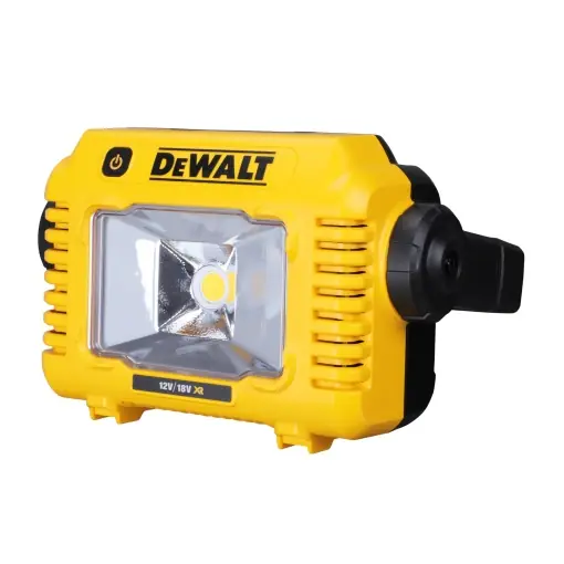 Preț promoțional Lampa de santier cu acumulator LED Dewalt DCL077 (intensitate luminoasa foarte mare de pana la 2.000 de lumeni, maner robust cu mai multe pozitii, IP54, cu suport pentru trepied de 1/4" si 5/8", livrat fara baterie si incarcator)