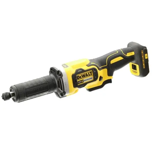 Polizor drept fara fir Dewalt (18V, fara perii, colt de 6 mm, electronica de viteza in trei trepte, lumina LED, furnizata fara baterie si incarcator) DCG426N, Color Ofertă