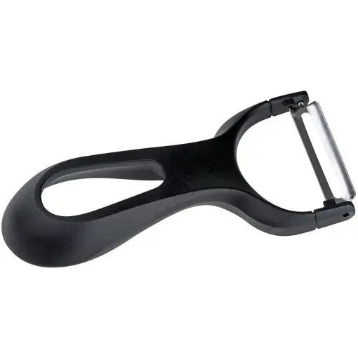 Preferatul clienților Fackelmann Peeler 13,5 cm, decojitor cu maner foarte ergonomic si usor, ajutor de bucatarie de inalta calitate cu parte functionala din otel inoxidabil, potrivit pentru fructe si legume de toate tipurile (culoare: negru)