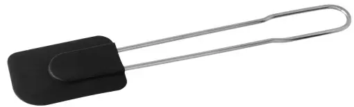 Racleta de aluat Fackelmann - Gadget de bucatarie de inalta calitate din silicon cu maner din otel inoxidabil - poate fi spalat in masina de spalat vase, rezistent la caldura, economiseste spatiu si poate fi agatat, negru/albastru, 28 cm Bestseller