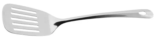 Promoție Fackelmann Spatula 33 cm LARA, Gadgeturi de bucatarie din otel inoxidabil, Strunjit cu ochi practic (Culoare: Argintiu), Cantitate: 1 bucata