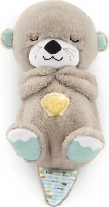 Retur gratuit Jucarie de plus Fisher-Price Slumber Otter cu miscare de respiratie si muzica, echipament initial pentru bebelusi, nou-nascut, jucarii pentru bebelusi de la nastere, baby shower si cadou pentru nou-nascuti, FXC66